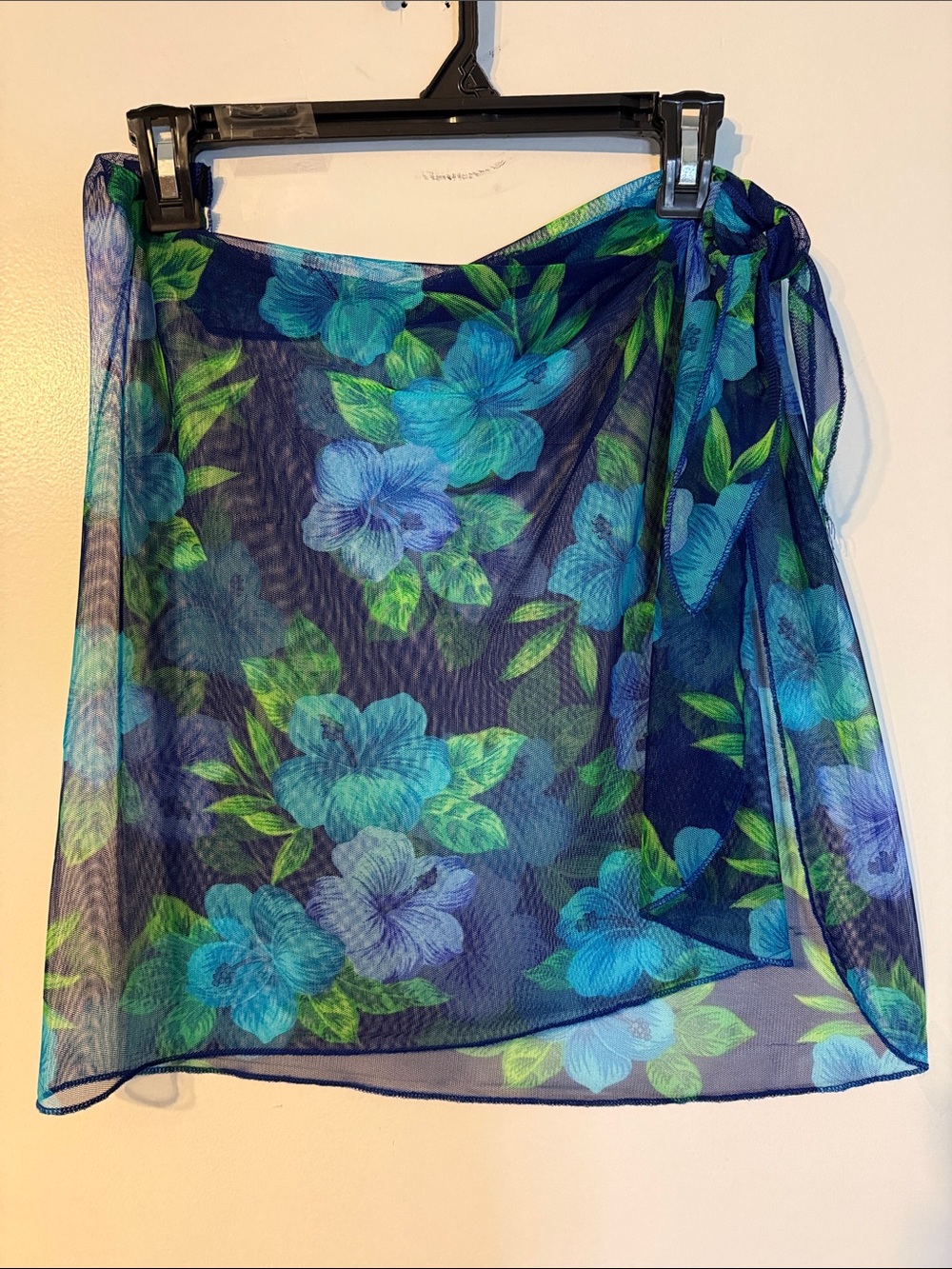 Mixit Swim Sheer Floral Sarong in Blue and Green